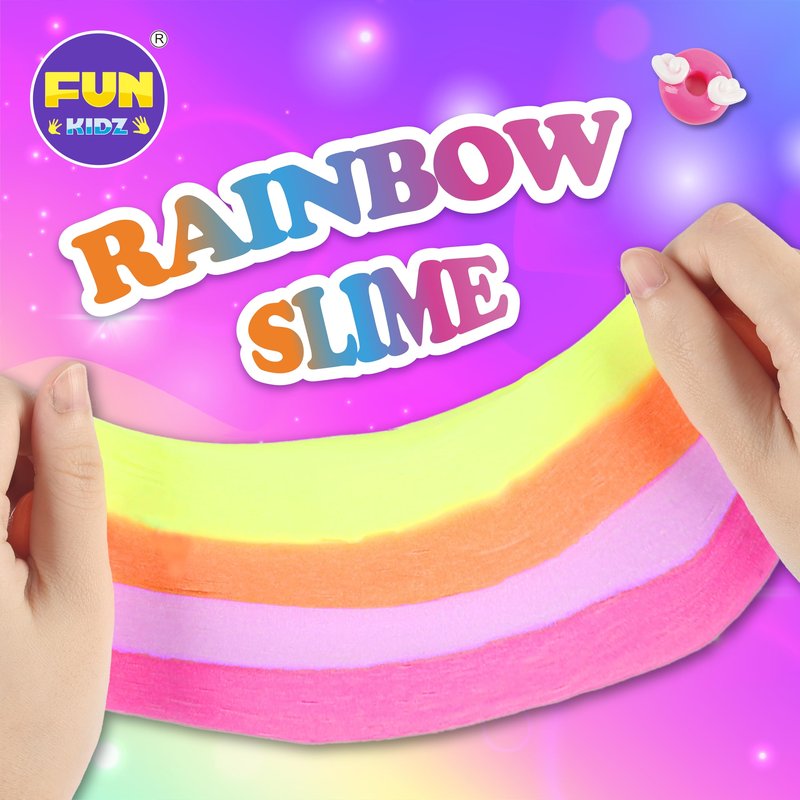 1:1 Buttery Glue Slime Kit for Kids Ages 8-12, FunKidz Ice Cream Slime Making Kits for Girls Toys Includes 19 Pieces Supplies to Make Butter Slime Activity Party Gifts