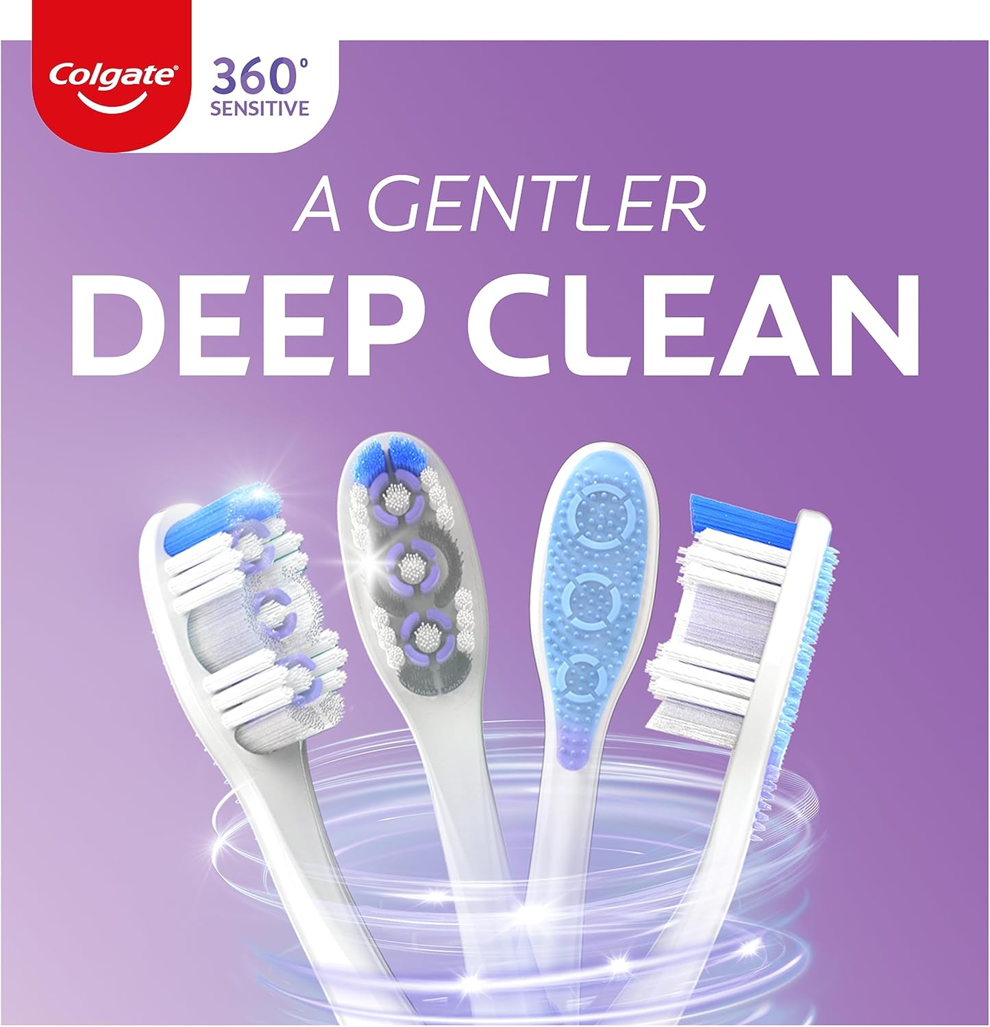 Colgate Gum Health Extra Soft Toothbrush for Sensitive Gums with Deep Cleaning Floss-Tip Bristles - 4 Count