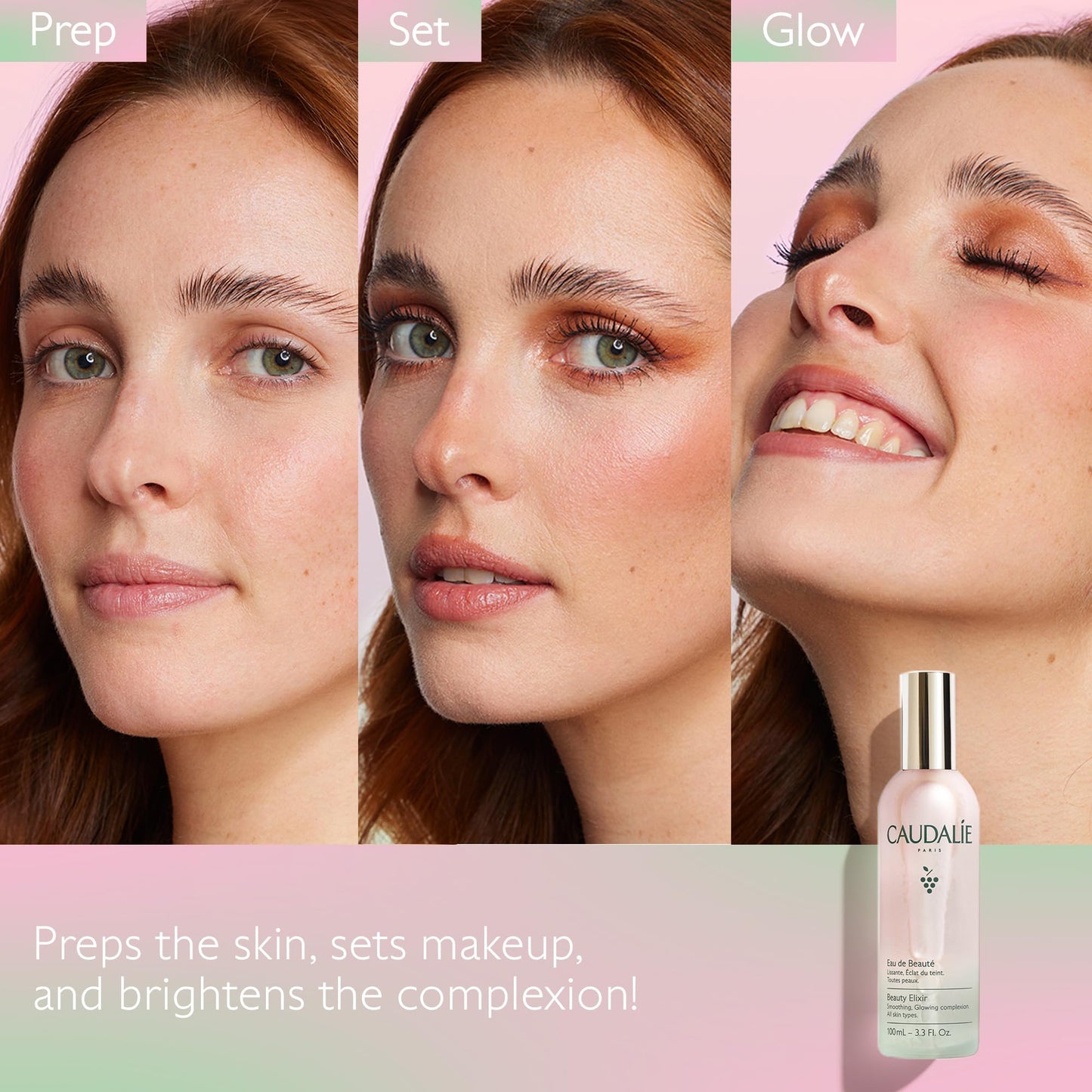 Caudalie Prep & Glow Best-Sellers Skin Care Set - Full-Size Beauty Elixir + FREE Instant Detox Mask 15ml + FREE Vinoperfect Radiance Serum 10ml
