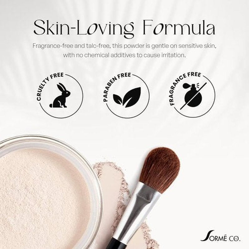 SORMÉ Micronized Mineral Secrets Loose Powder - Sheer Translucent Natural SPF15 Light Reflecting Matte Setting Powder with Oil Control & Safe for Sensitive Skin - Fragrance & Talc Free Makeup Fixer