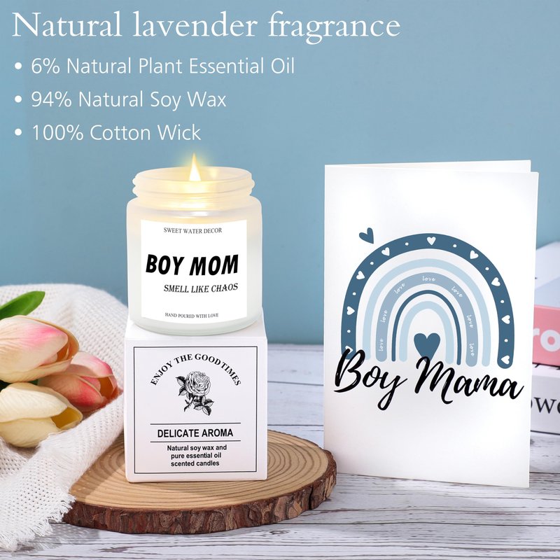 New Boy Mom Gifts, First 1st Mothers Day Birthday Gifts for New Mom Set of 7