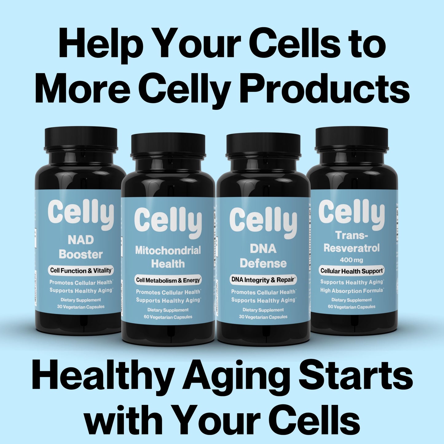 Celly Senolytic Complex | Longevity Supplement for Healthy Aging and Cellular Health with Quercetin and Fisetin | Targets Senescent Cells | 30 Servings | Non-GMO & 3rd Party Tested