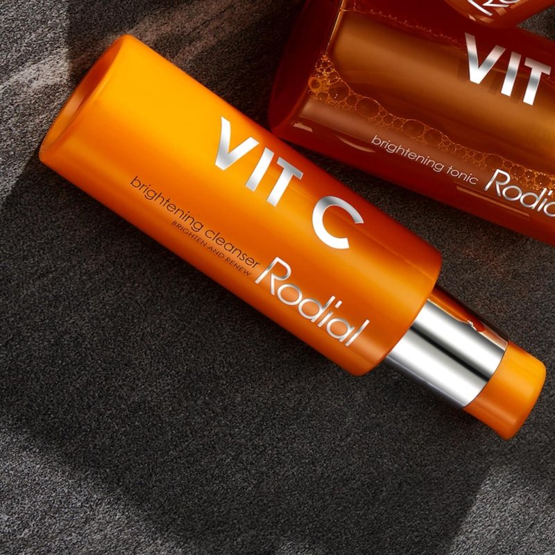 Rodial Vit C Brightening Cleanser - Foaming Gel Face Wash with Glycolic & Lactic Acid for Radiant Skin | Gentle Facial Cleanser