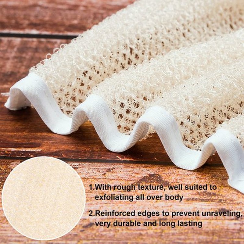 Tatuo 5 Pcs Exfoliating Face and Body Wash Cloths Towel Weave Bath Cloth Exfoliating Scrub Cloth Massage Bath Cloth for Women and Men, 10.63 x 9.05 Inch (White, Pink, Blue, Gray, Black Edge)