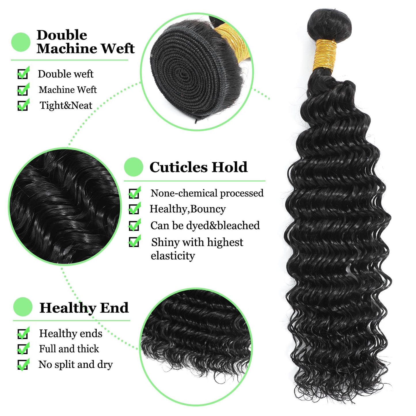 Saluna Deep Wave Bundles Human Hair 28 28 28 Inch Full And Thick 3 Bundles 12A 100% Unprocessed Brazilian Virgin Human Hair Bundles Soft Curly Bundles Human Hair