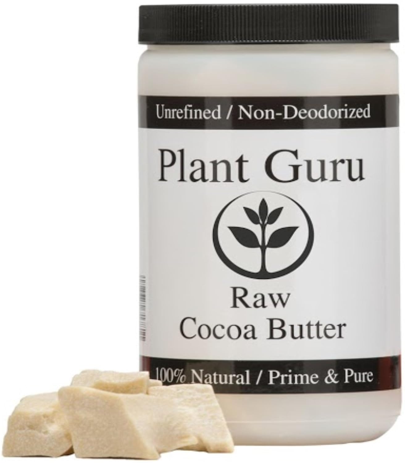 Raw Cocoa Butter 14.5 oz. 100% Pure Natural Unrefined FOOD GRADE Arriba Nacional Cacao Bean, Great For Chocolate Making, Soap, Lip Balm and Moisturizer For DIY Body Butters