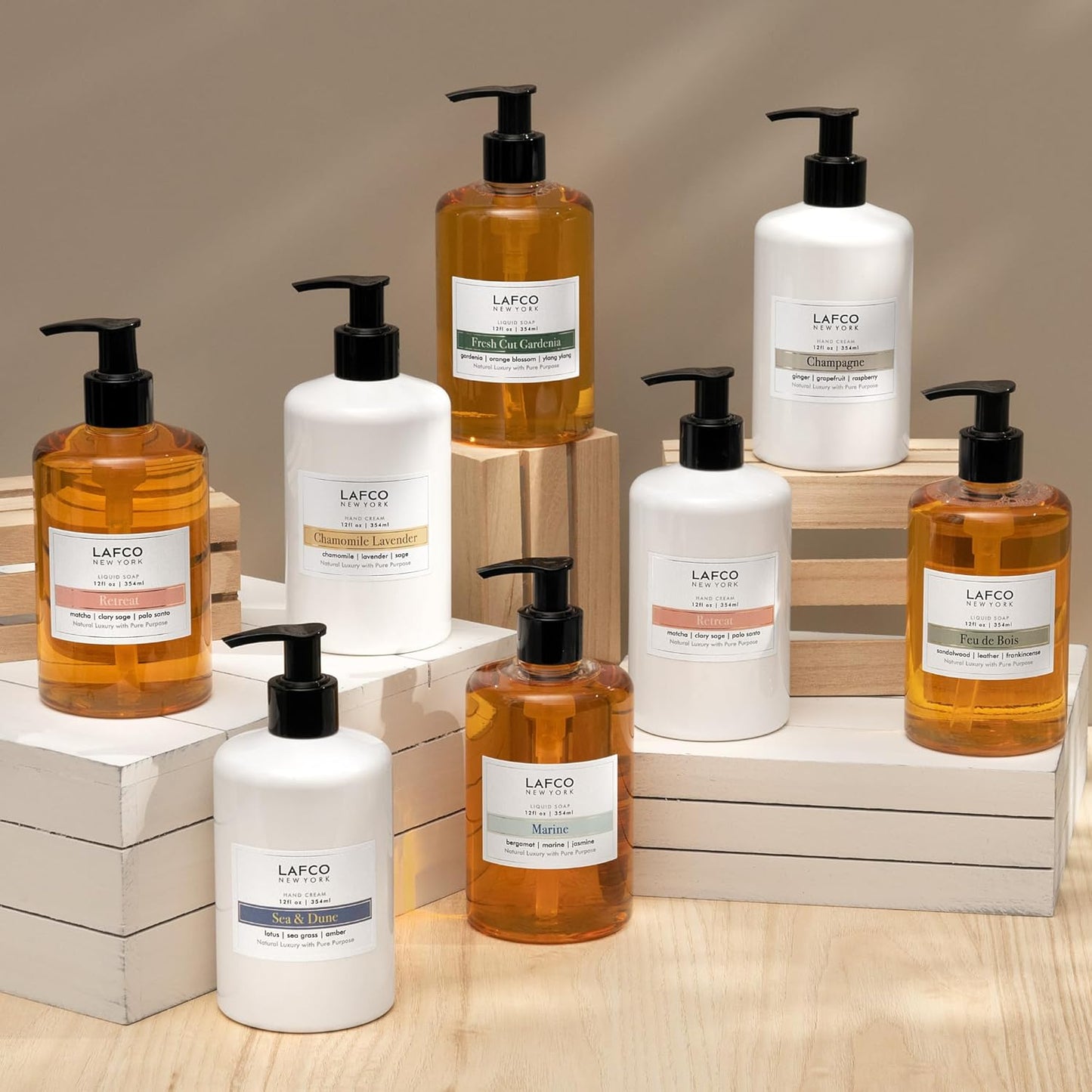 LAFCO New York Liquid Soap, Marine - 12 oz - Regenerates, Protects & Moisturizes - All Skin Types - Hypoallergenic, Synthetic Free & Cruelty Free - Made in Italy
