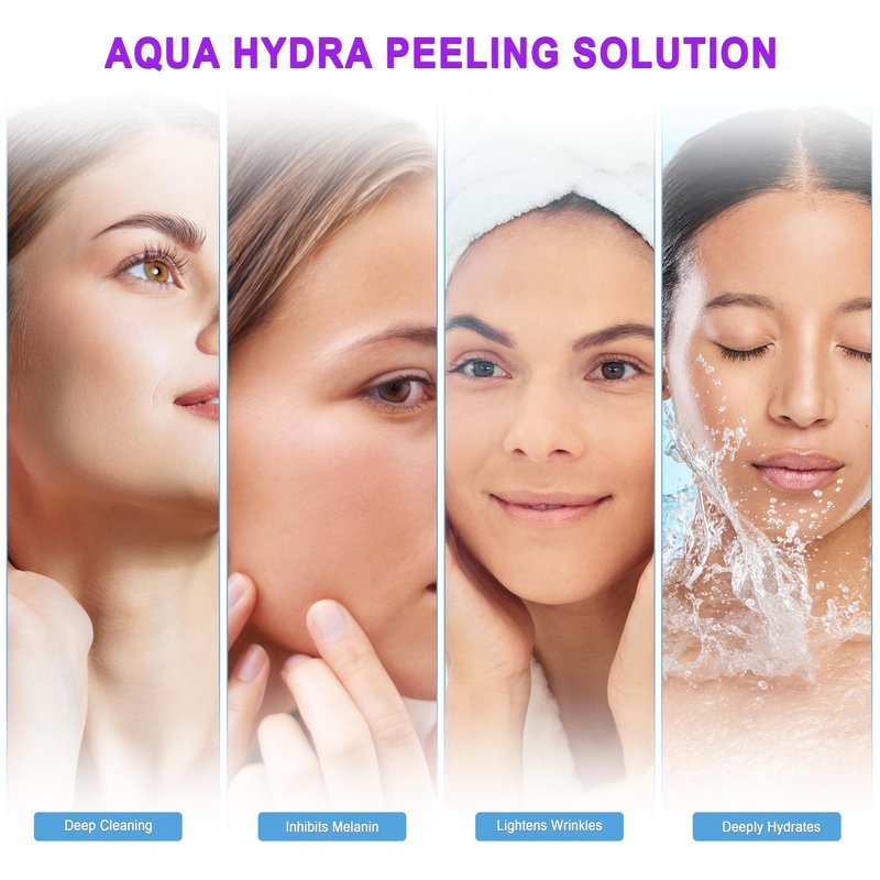 Aqua Peeling Facial Serum 1.76fl.oz Deep Cleaning Liquid Oxygen Liquid Water Cleaning Disinfectant to Use for Facial Machine Elitzia ETLB245 ETQY1104 Set Of 3 Bottles