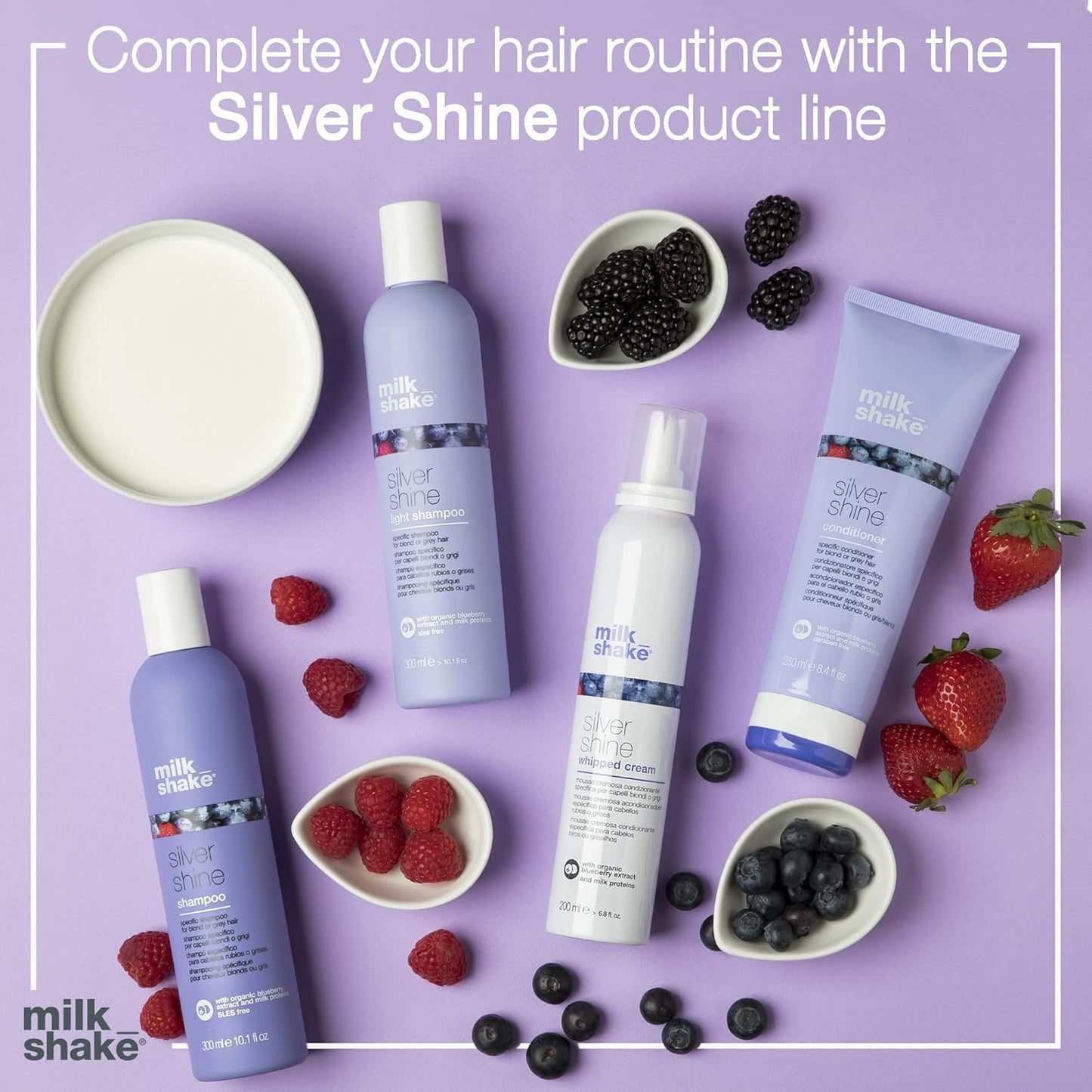 milk_shake Silver Shine Light Purple Shampoo for Blonde Hair
