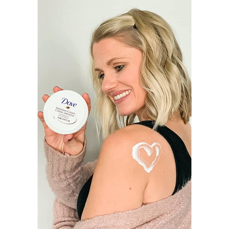 Dove Nourishing Body Care Face, Hand and Body Rich Nourishment Cream for Extra Dry Skin with 48 Hour Moisturization, 2.53 FL OZ (Pack of 2)