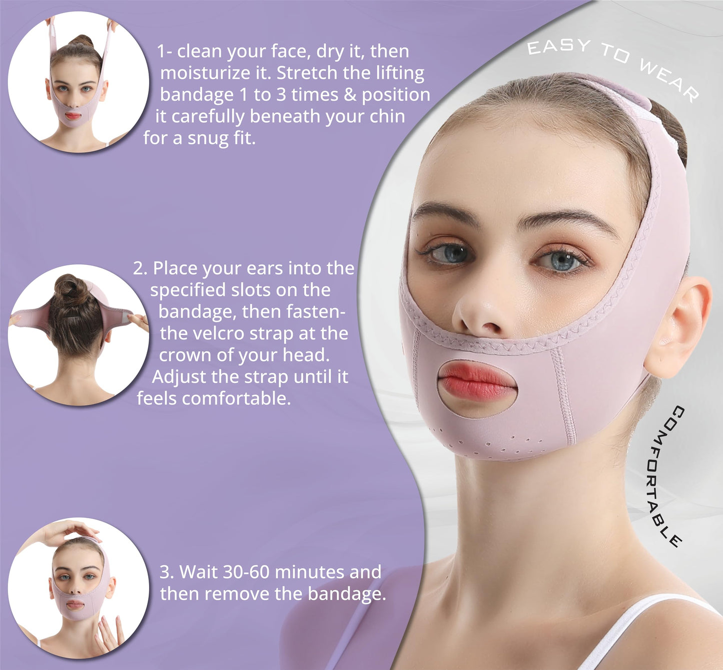 V Line Lifting Mask Double Chin Reducer| Chin Lifting Band| v line Face Lifting Strap| Face Slimmer Strap| Face Slimming Strap| Face Strap For Double Chin| Double Chin Strap| Chin Lifting Mask