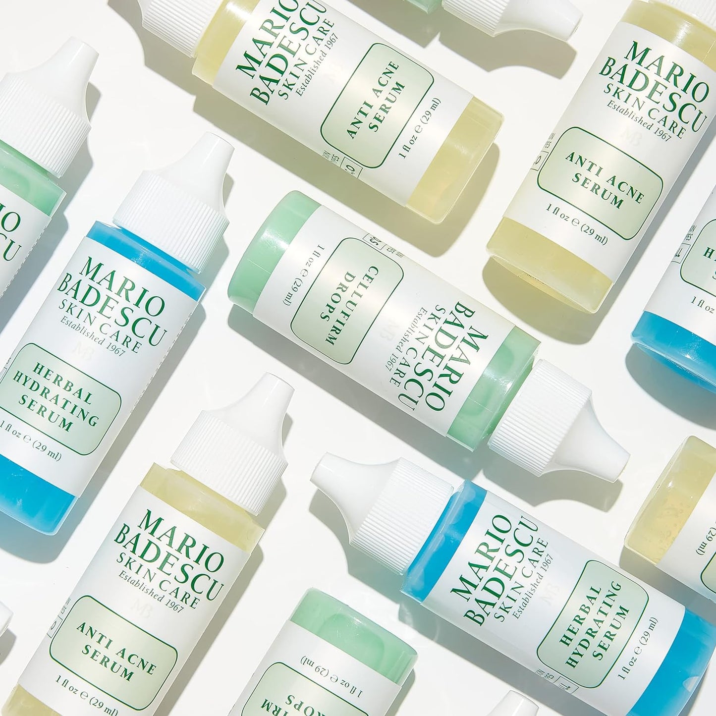 Mario Badescu Herbal Hydrating Serum for All Skin Types |Oil Free Serum that Leaves Skin Supple |Formulated with Ceramides & Gingko Extract| 1 FL OZ