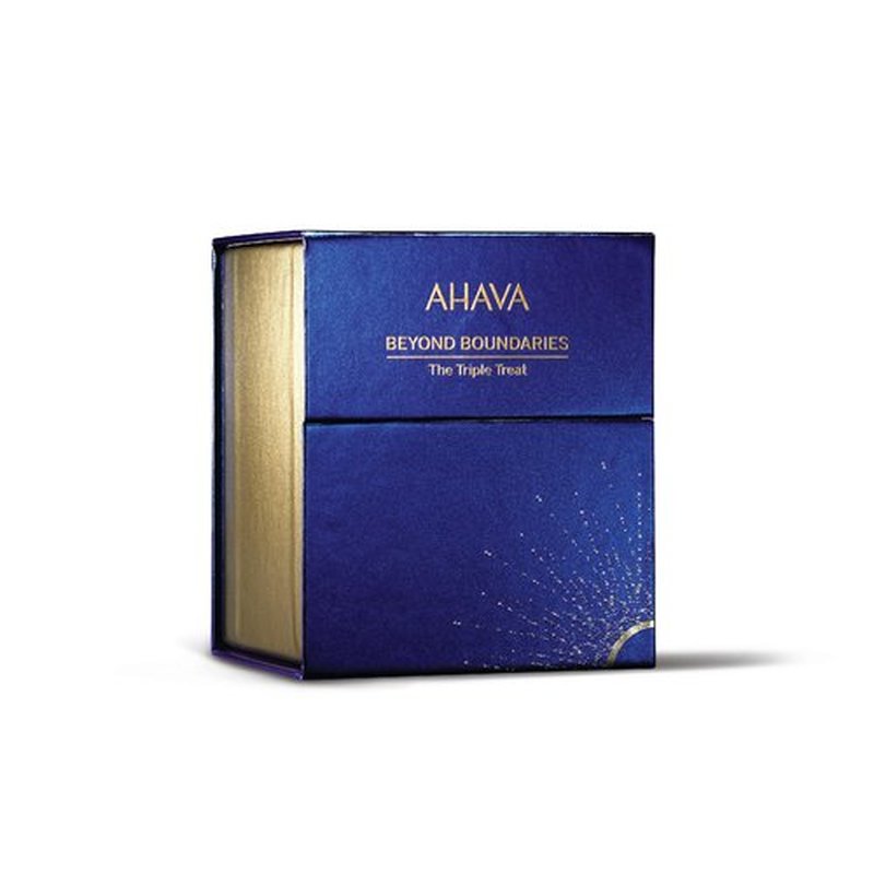 AHAVA The Triple Treat Gift Set - Includes Mineral Body Lotion, Mineral Hand Cream, Mineral Shower Gel 3 x 1.3 Fl.Oz & Crystal Osmoter X6 Sample