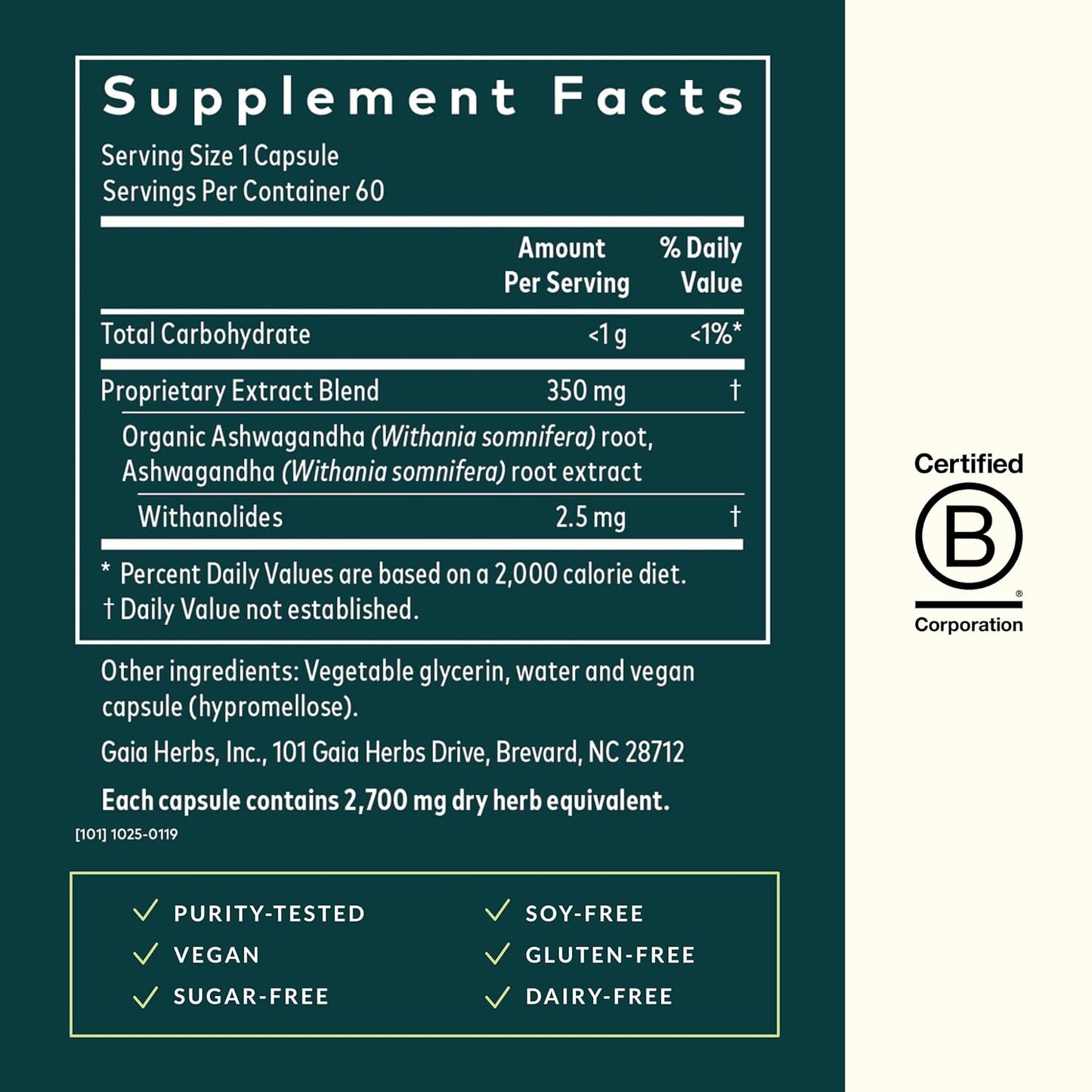 Gaia Herbs Ashwagandha Root - Made with Organic Ashwagandha Root to Help Support a Healthy Response to Stress, The Immune System, and Restful Sleep - 60 Vegan Liquid Phyto-Capsules (30-Day Supply)