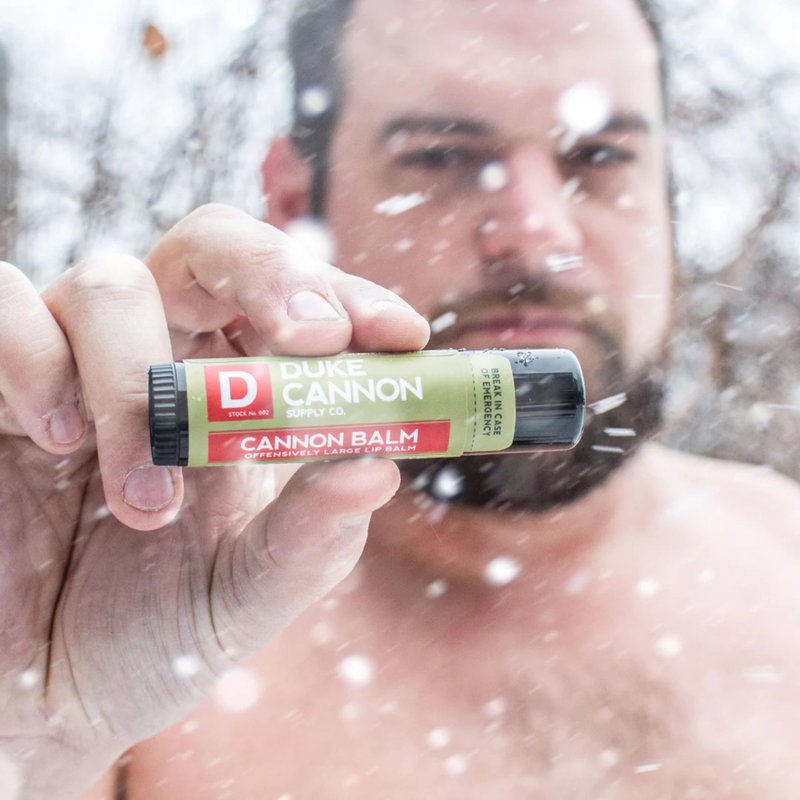 Duke Cannon Balm Tactical Lip Balm with SPF 15, 0.56oz – Premium Lip Protector with Organic Ingredients, Fresh Mint Flavor, Natural Beeswax, Coconut & Shea Butter, UV Protection