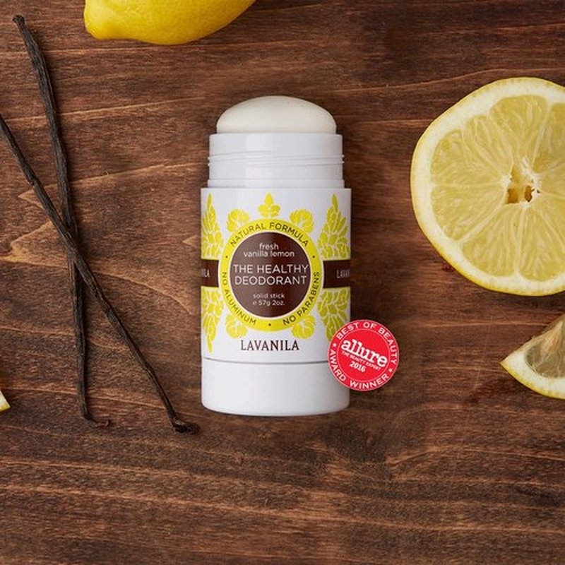Lavanila Natural Aluminum Free Deodorant 2-Pack, Vanilla Lemon - The Healthy Deodorant for Men and Women, Solid Stick (2 Ounce Each), Vegan