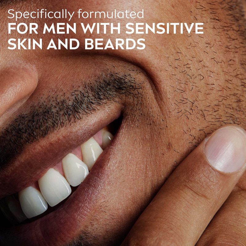 NIVEA Men Sensitive Calm Face and Beard Balm, Men's Beard Balm for Sensitive Skin, 5 fl oz pump bottle