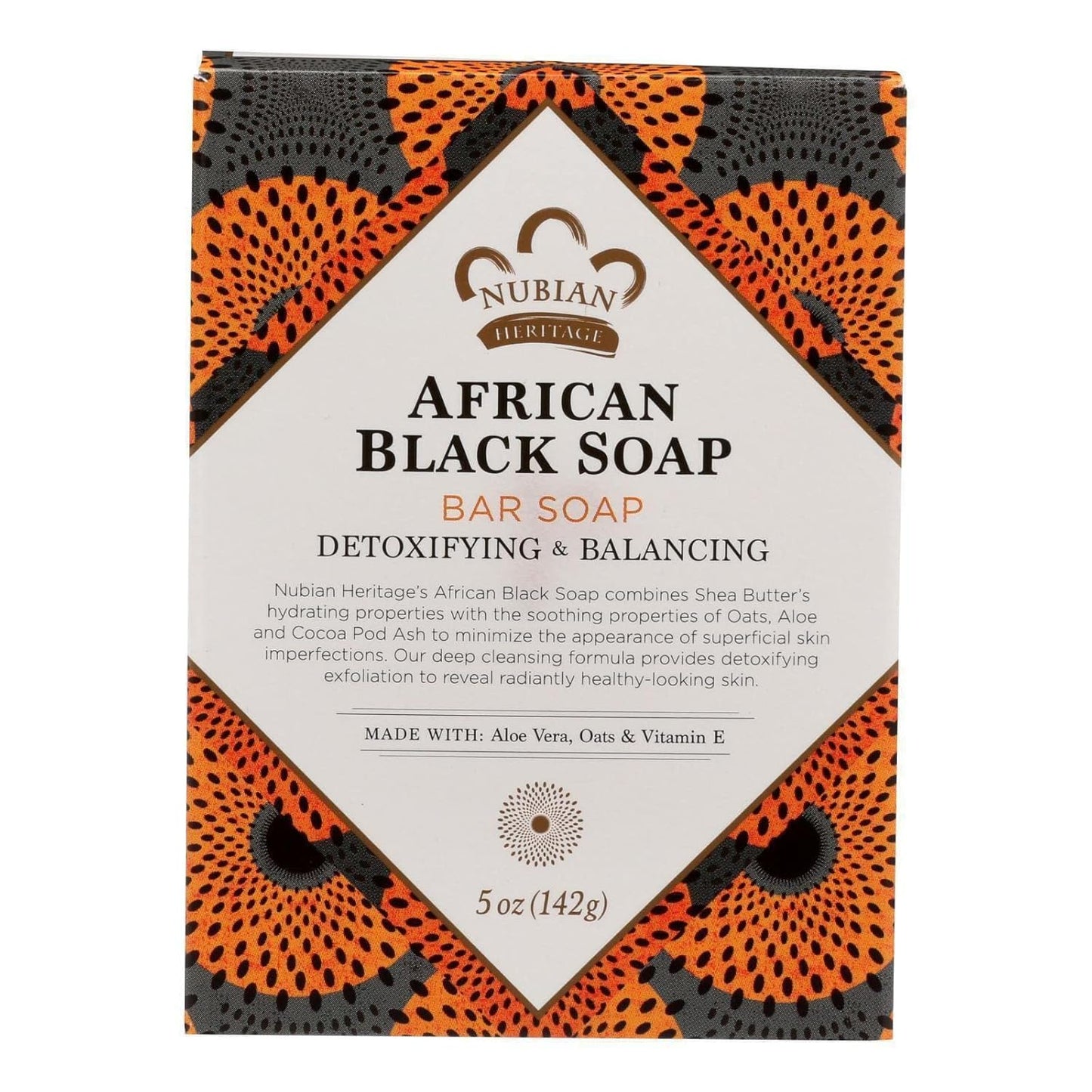 Nubian African Black Soap 5 Ounce (pack of 6)
