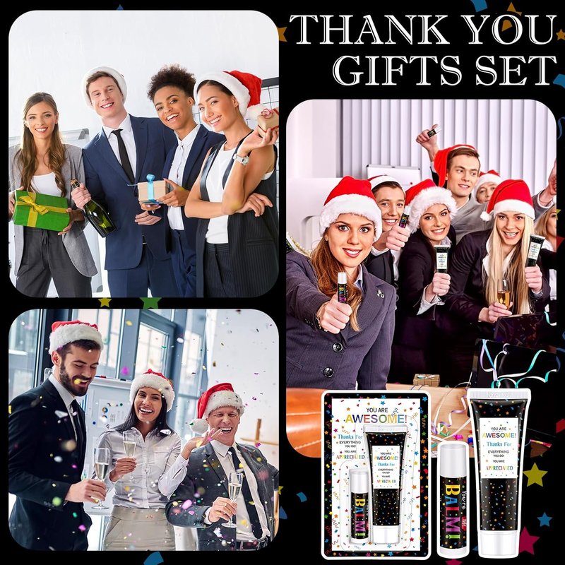 Teacher Appreciation Gifts - 30 Pack Lip Balm & Hand Cream Set | Perfect Thank You Gifts for Employees, Nurses & Volunteers