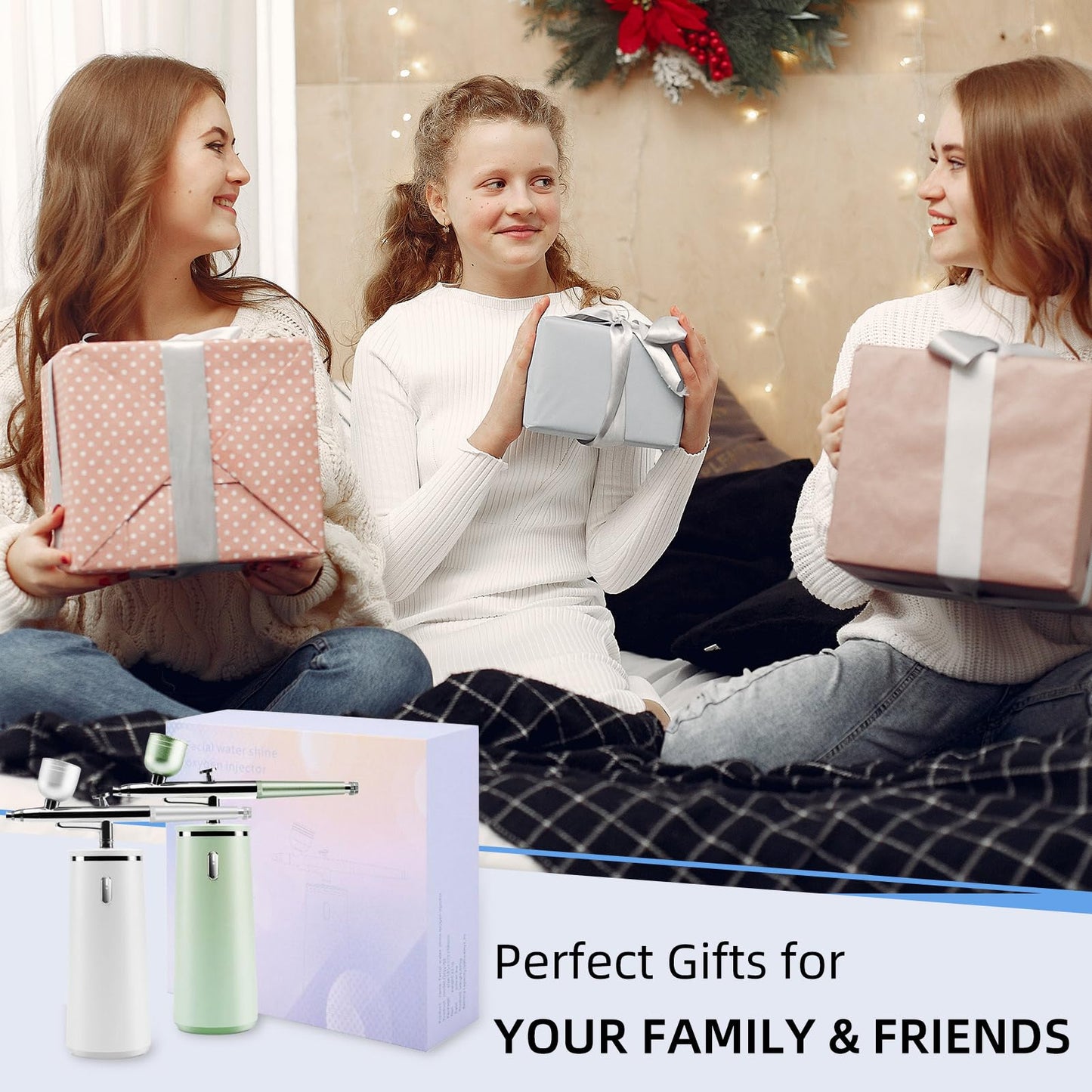Facial Oxygen Spray Machine - High Pressure Nano Facial Steamer with 0.3mm Nozzle - Rechargeable Portable Nano Mist Injector Sprayer for Deep Moisturizing Face Skincare