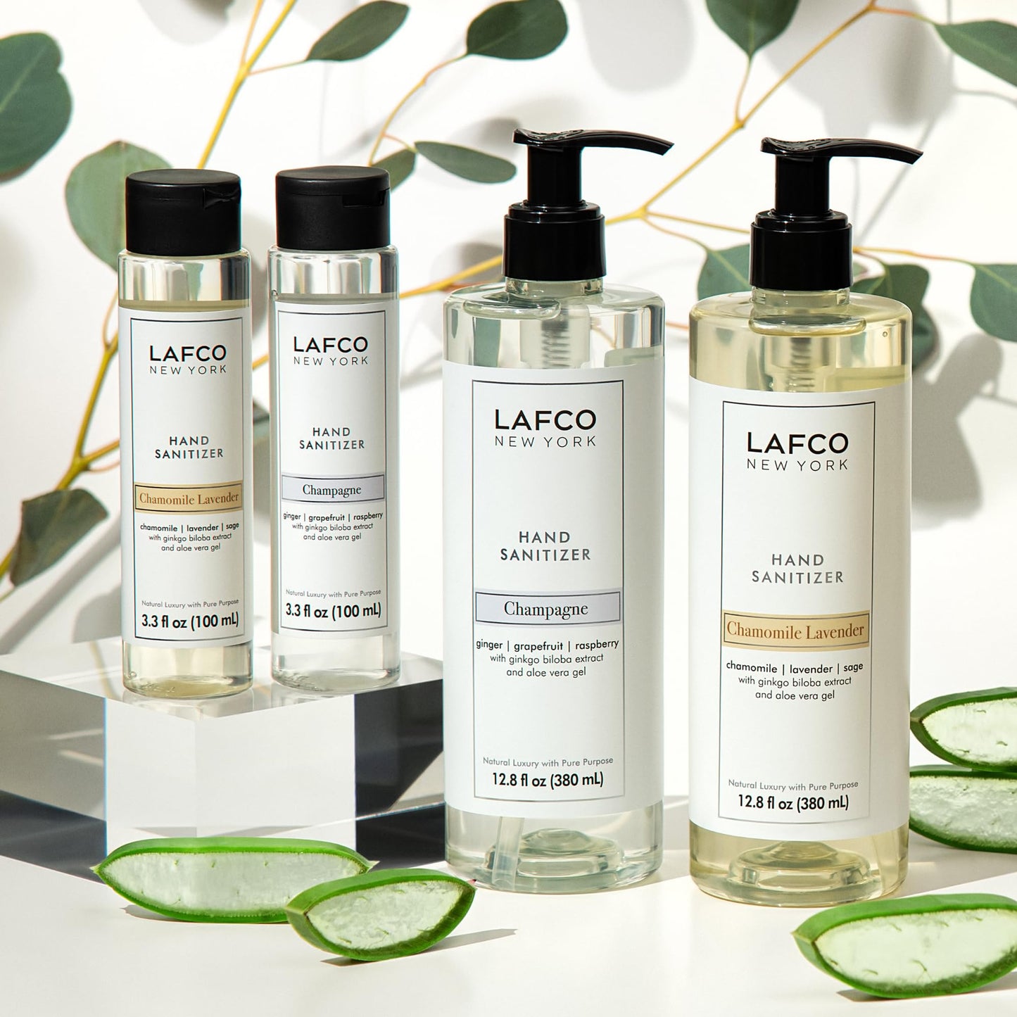 LAFCO NEW YORK Hand Sanitizer, Champagne - 12.8 fl oz - Purifies & Hydrates - FDA Approved - Cruelty Free