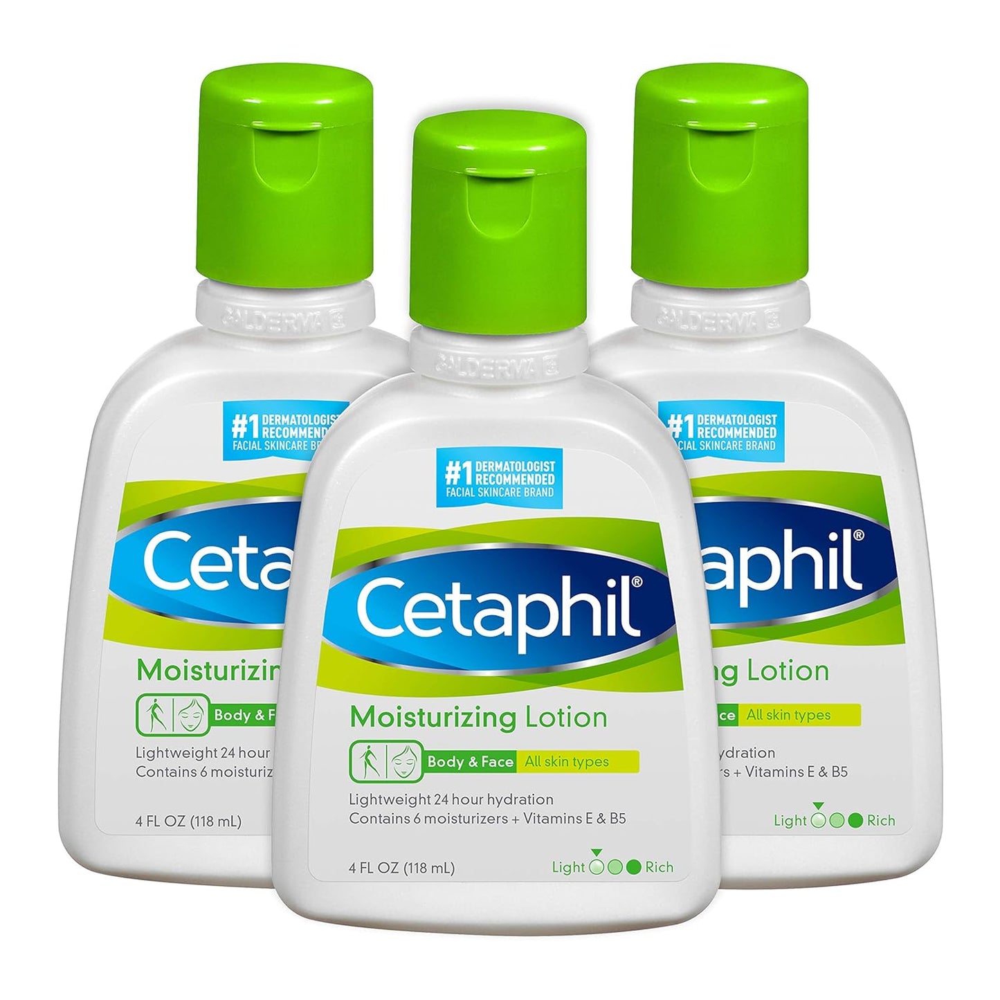Cetaphil Moisturizing Lotion, 8 Fl oz (Pack of 3), Hydrating Moisturizer For All Skin Types, Instant Hydration lasting up to 24 Hours, Non-Greasy, Lotion for Even the Most Sensitive Skin