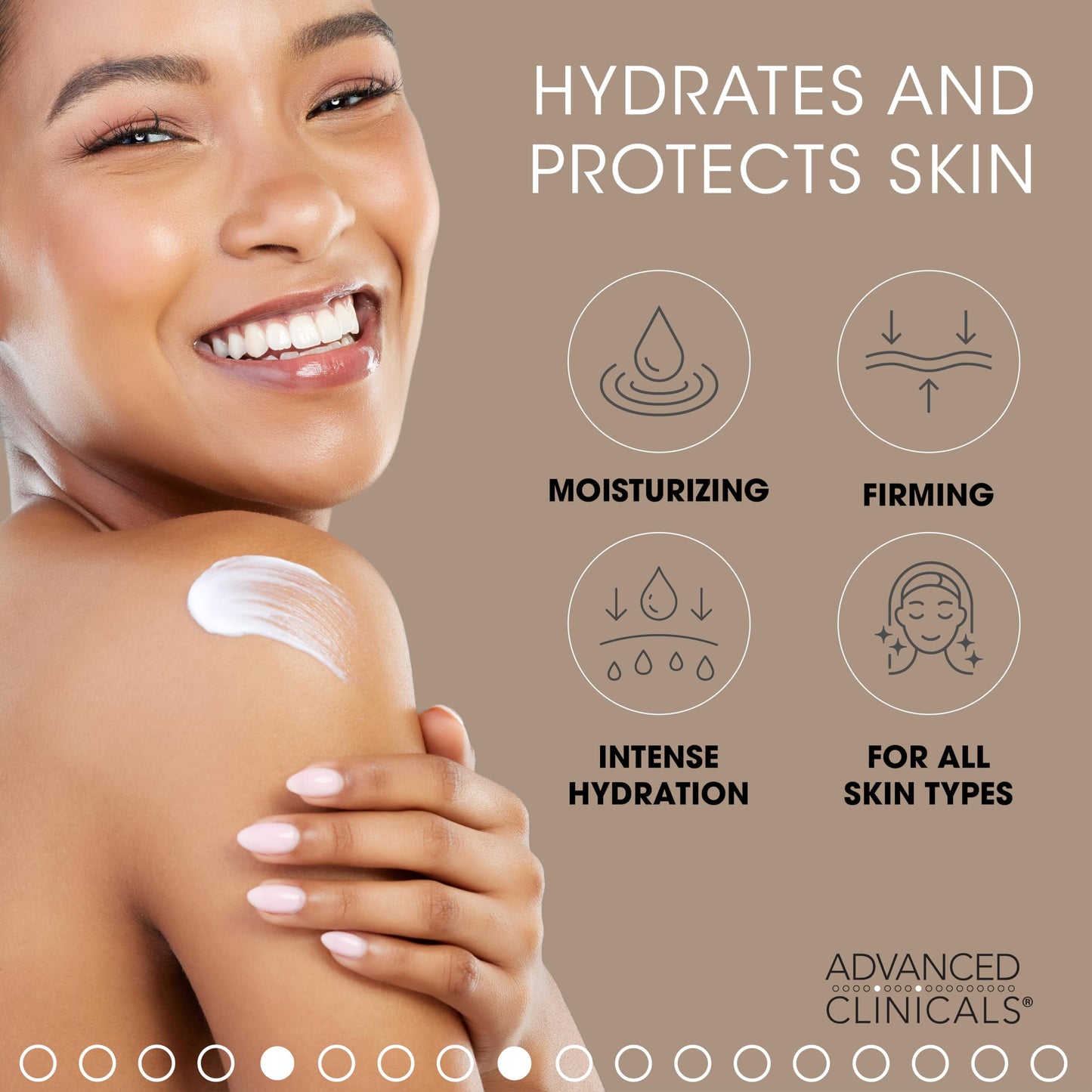 Advanced Clinicals Coconut Body Lotion Moisturizing Cream & Face Lotion For Women & Men | Natural Coconut Cream Oil Moisturizer Body Butter Skin Care Balm For Dry Skin, Large 16 Oz
