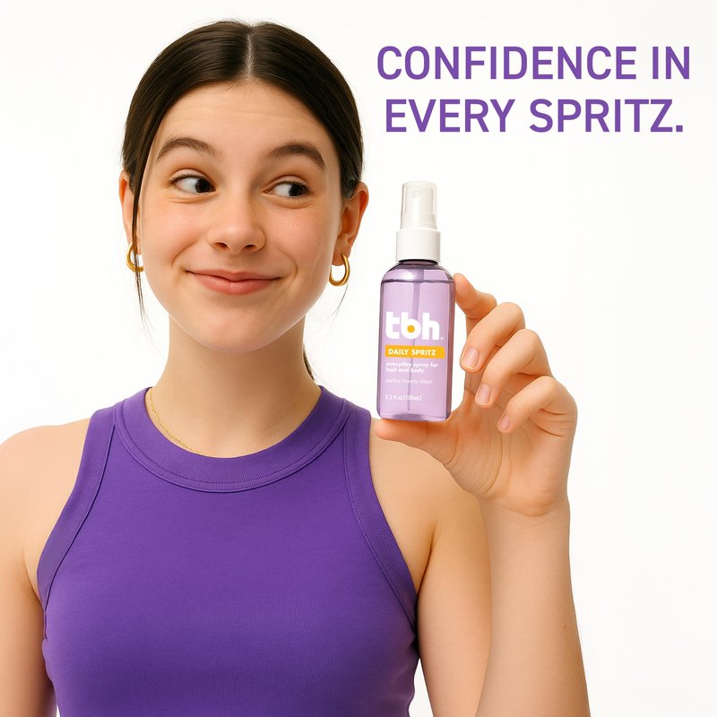 TBH Kids Body Spray & Hair Mist – Clean Body Spray for Girls & Boys – Long-Lasting Scent – Gentle Ingredients, Paraben, Sulfate Free Body Mist for Kids – 3.3oz