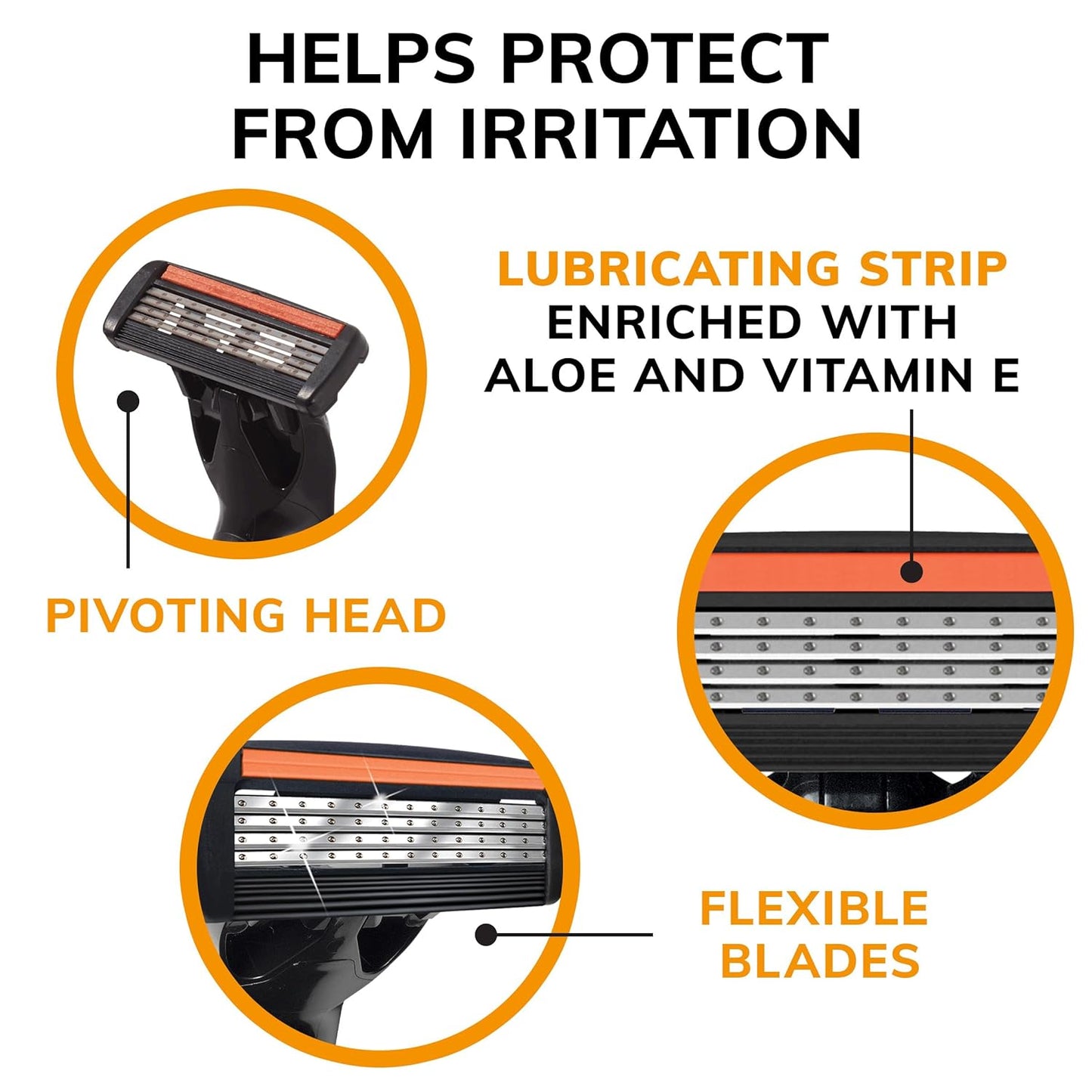 BIC Flex 4 Hybrid Men's Disposable Razor Set - 4-Blade with 2 Handles & 20 Cartridges for a Smooth Shave