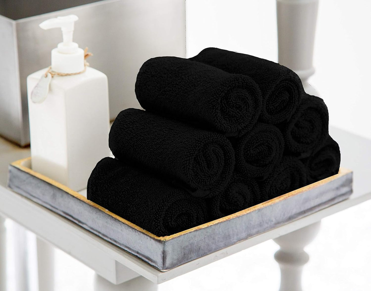 Utopia Towels 12 Pack Cotton Washcloths Set, 100% Ring Spun Cotton, Premium Flannel Face Cloths, Highly Absorbent and Soft Feel Fingertip Towels, Beige