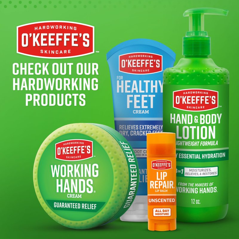 O'Keeffe's Working Hands Hand Cream for Extreme Dryness - 6.8 oz Value Size Jar (1 Pack) - Repairing Skincare for Cracked, Dry Hands