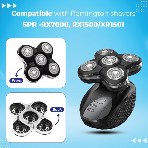 Pack 3 Shaver Replacement Blades Compatible with Remington Balder Pro Head Shaver Model XR7000, 5 Dual Track Heads for Remington Shaver Replacement Heads. Balder Pro Replacement Head