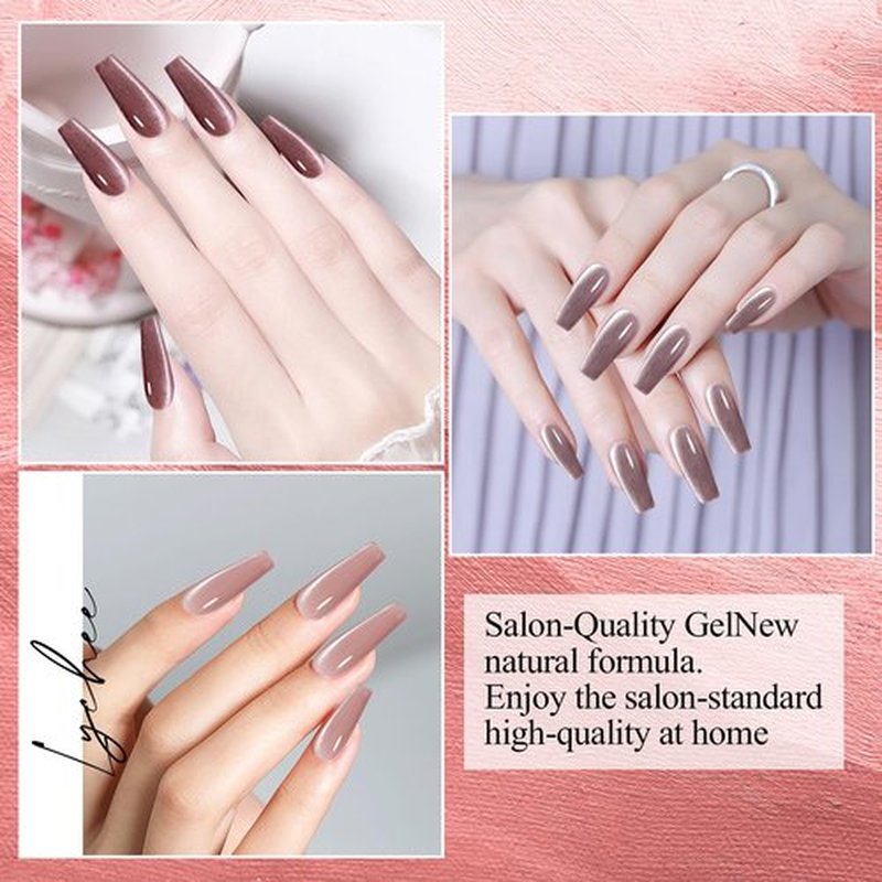 ADHERE 7 Colors Cat Eye Gel Nail Polish, 12ml Upgraded Magnetic Gel Polish Kit with Magnet Stick,Magnetic Gel Polish Soak Off Nude Manicure Nail Salon