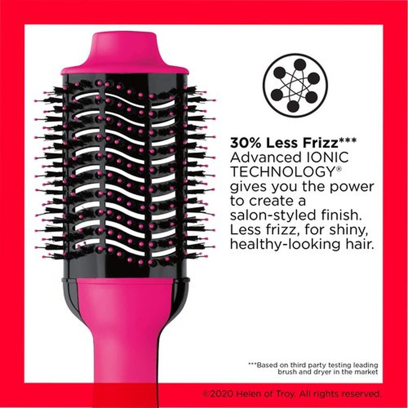 Revlon Revlon One-step Hair Dryer and Volumizer Hot Air Brush, Pink, 1 count