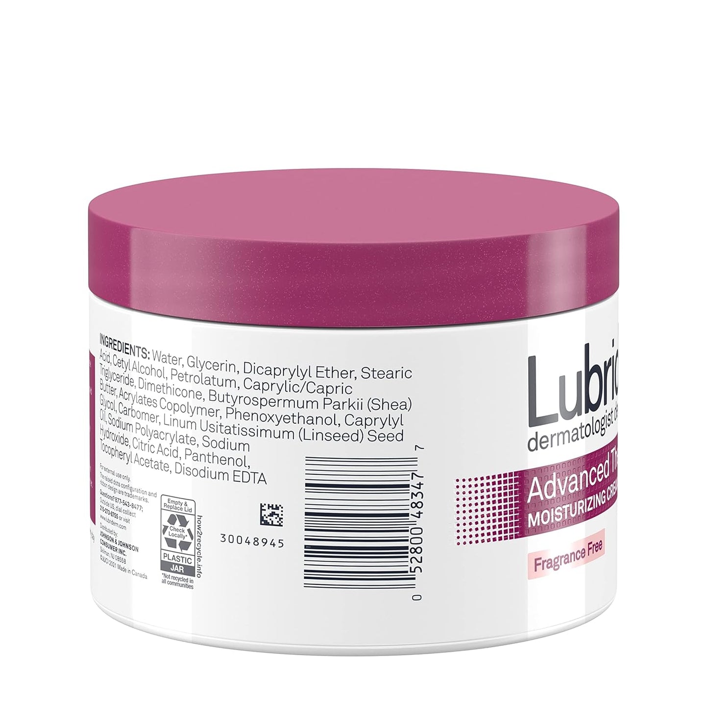 Lubriderm Advanced Therapy Fragrance-Free Moisturizing Cream with Vitamin E and Pro-Vitamin B5, Intense Hydration for Extra Dry Skin, Non-Greasy Formula, 16 fl. oz