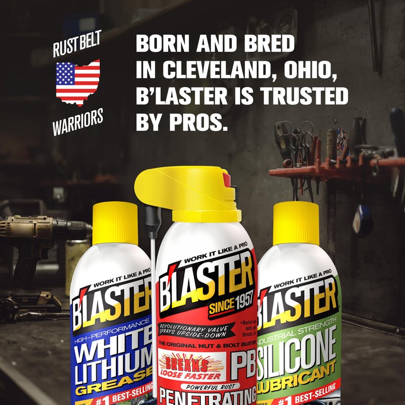 PB Blaster Penetrating Oil Spray, 11 oz Aerosol Cans (6-Pack) – Rust Remover & Bolt Loosener for Stuck Nuts, Bolts & Rusted Parts – Penetrating Catalyst for Automotive & Mechanical Use