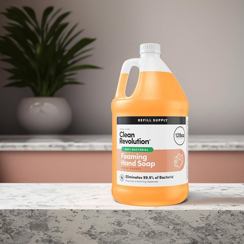 Clean Revolution Antibacterial Foaming Hand Soap Refill, 128 Fl Oz