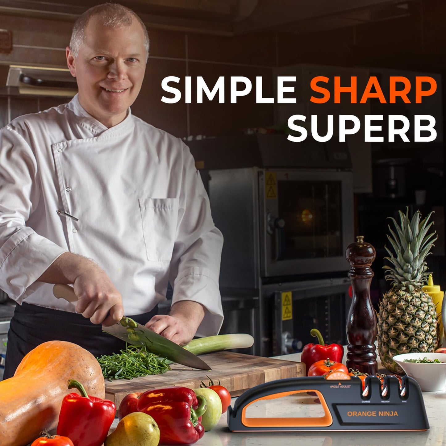5 Precision Adjust Knife Sharpener- 3-Stage Premium Kitchen Knife Sharpener