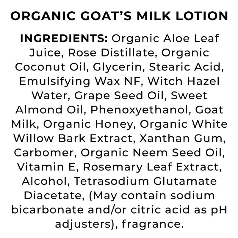 Grecian Organic Goat Milk Lotion for Women Black Raspberry Vanilla Scent - Luxurious, Nourishing & Hydrating, 81% Organic with Aloe, Coconut Oil, Honey