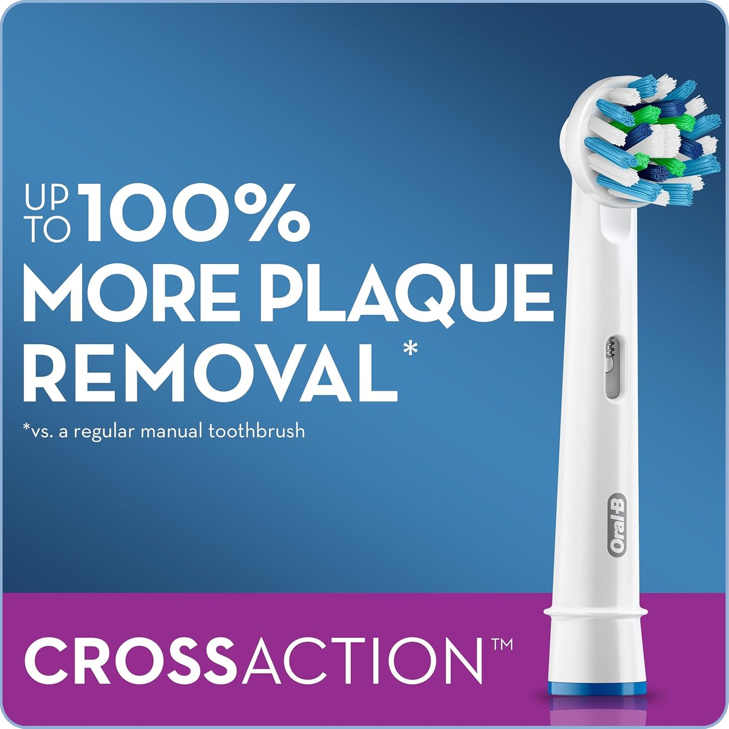 ORAL B Pro Cross Action Electric Toothbrush Replacement Brush Heads Refill, 6 Count