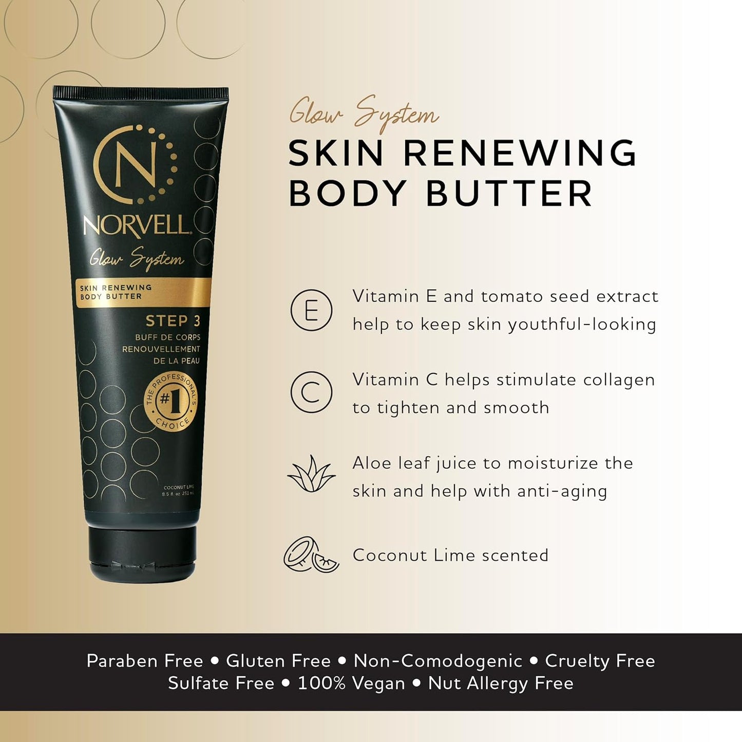 Norvell Post Sunless Skin Repairing Body Butter, 8.5 fl.oz.