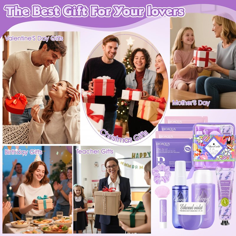 Gifts for Women Skin Care Set, 11 Pcs Skincare Kit- Spa Gifts For Women, Complete Travel Size Spa Kit Skincare Gift Set Birthday Teacher Appreciation Valentine's Day Party Favors Mothers Day Gift