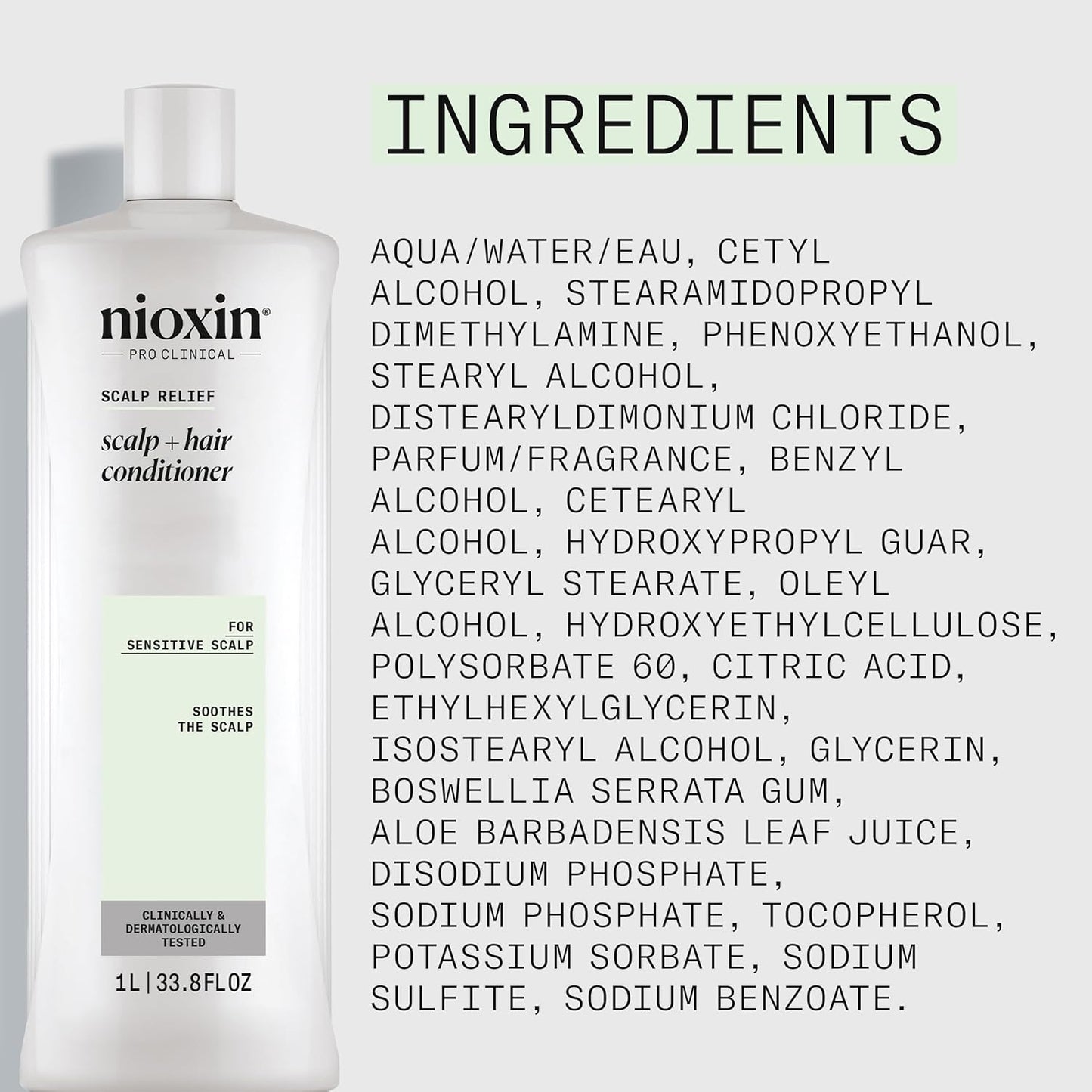 Nioxin Scalp Relief Hair Conditioner | Soothes, Hydrates, & Thickens Hair | For Sensitive, Dry, and Itchy Scalp | Made with Aloe Vera & Vitamin E