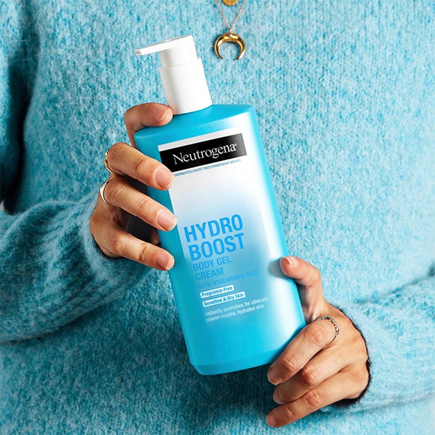 Neutrogena Hydro Boost Fragrance-Free Body Gel Cream with Hyaluronic Acid, Non-Greasy, Fast Absorbing Moisturizer & Hydrating Full Body Cream for Sensitive Skin, Paraben-Free, 16 oz (Pack of 3)