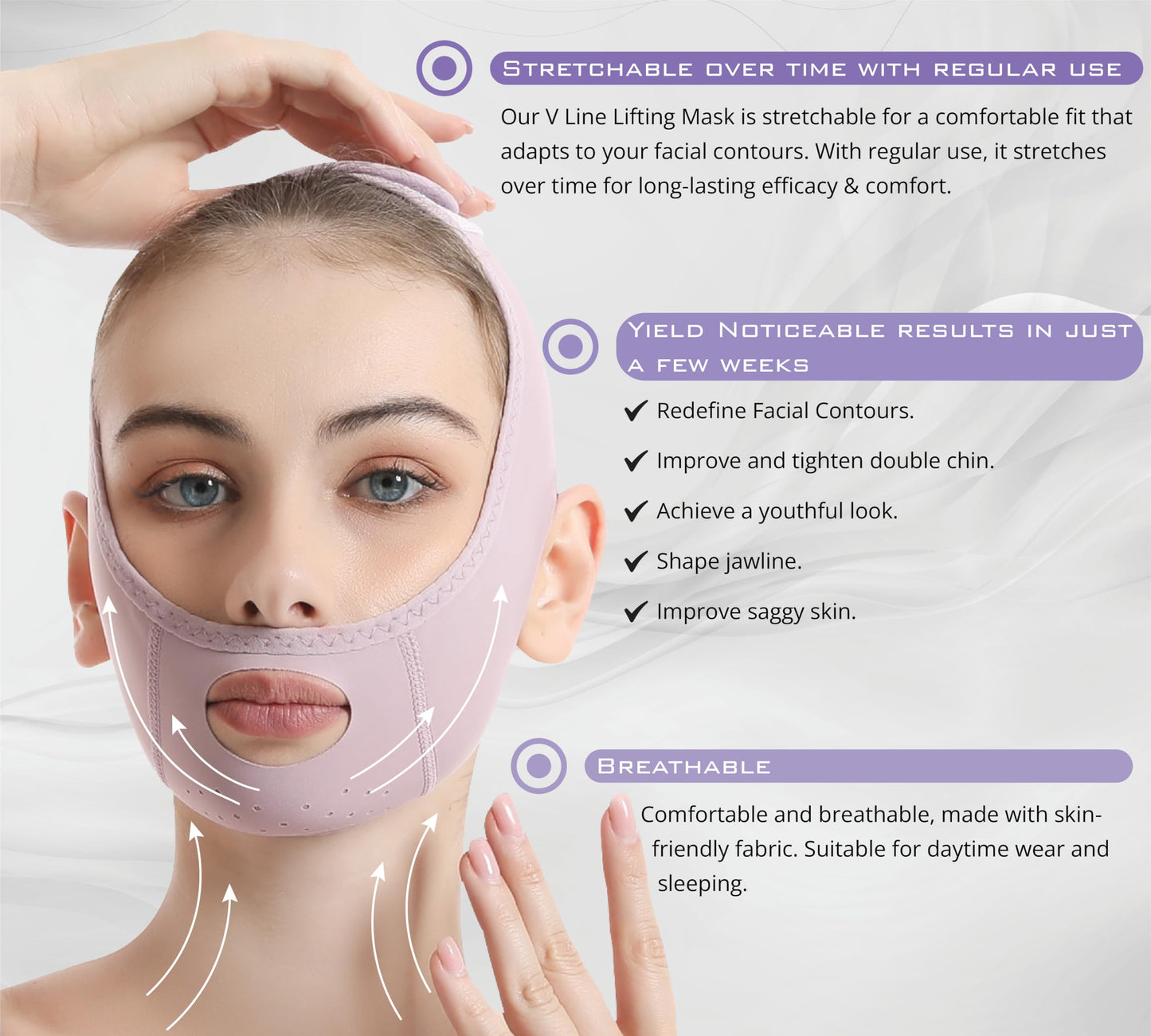 V Line Lifting Mask Double Chin Reducer| Chin Lifting Band| v line Face Lifting Strap| Face Slimmer Strap| Face Slimming Strap| Face Strap For Double Chin| Double Chin Strap| Chin Lifting Mask