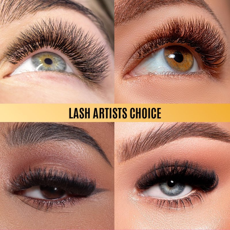 Individual Lashes Semi Permanent Mink Lashes by STACY LASH | Volume & Classic Lash Extensions | C Curl Eye Lashes | Eyelash Extension Supplies for Lash Tech | 16-Rows Lash Tray | C-0.05-9mm