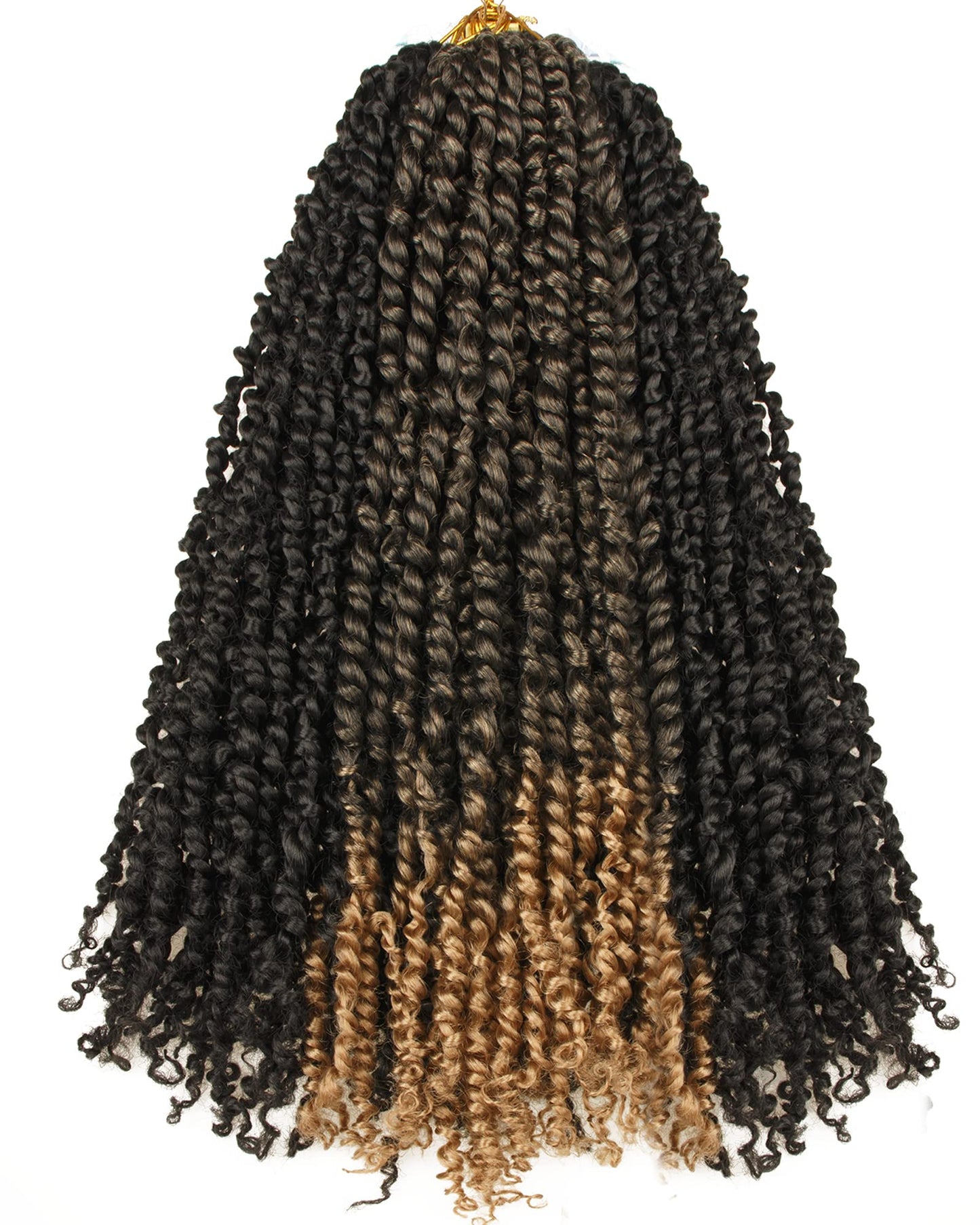 Passion Twist Crochet Hair For Black Women - Super Long Pre-twisted Pre Looped Hair Extensions (20 Inch, 9 Packs, 1B+T27)