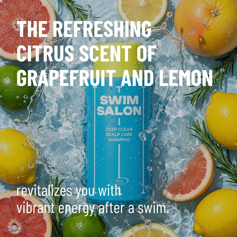 SWIM SALON Swimmer Chlorine Removal Hair Care Set | Chlorine Removing Shampoo + Leave-In Treatment | Vitamin C Neutralizing, Repair & Hydration | 2-Step Swim Hair System (10.58 oz + 4.73 oz)