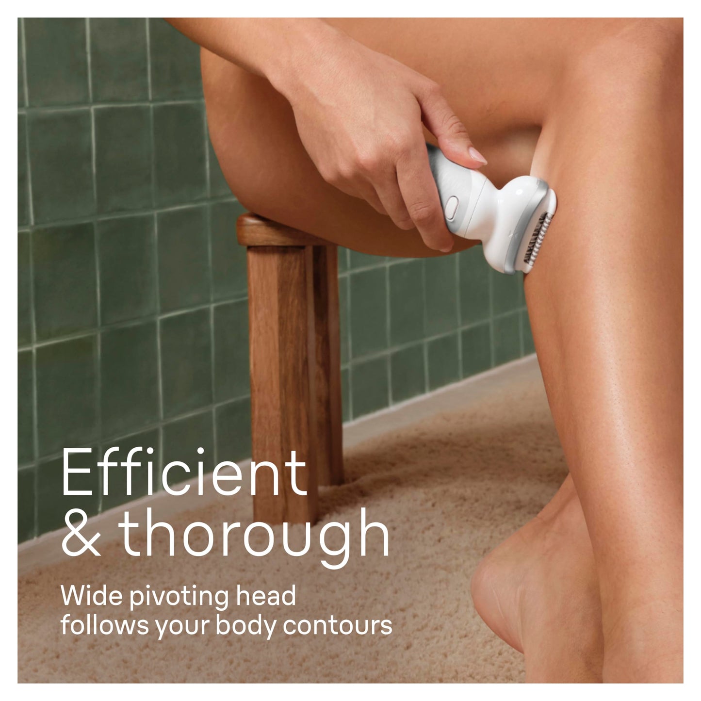 Braun Silk-épil 9 Epilator, Pivoting Head, Wet and Dry, Includes Body Trimmer, Shaver Head and Trimmer Comb,SES9-441