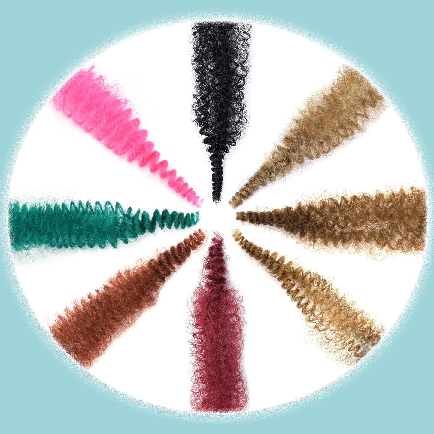 Marley Twist Braiding Hair 24 Inch 7 Packs Cuban Twist Hair Springy Afro Twist Hair Marley Hair for Soft Faux Locs Crochet Hair Pre Separated Spring Twist Hair Kinky Twist Hair for Braiding (1B#)